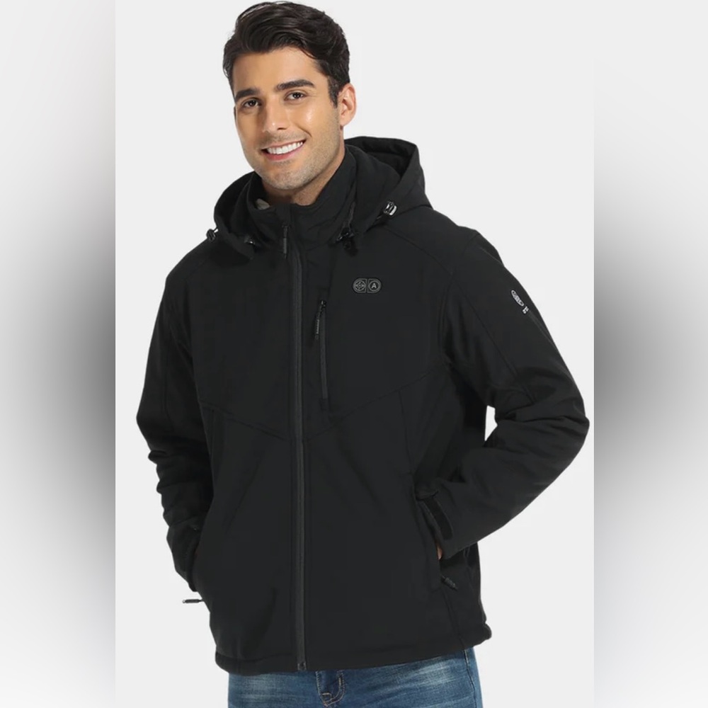 Black Heated Jacket Ororo New!